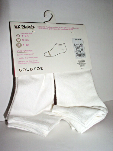 Gold Toe Girls' Seven-Pack Flat Knit Liner Socks SZ Large Shoe SZ 4-10 NEW! - Picture 2 of 5