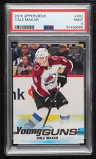2019 Upper Deck Cale Makar Speckled Rainbow Foil #493 card