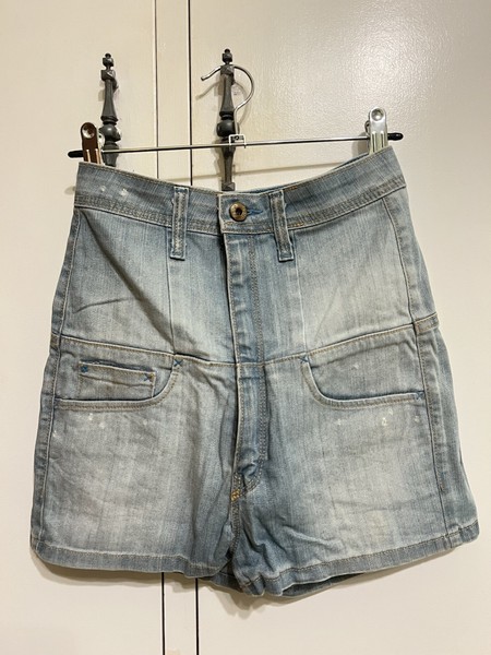 Lee Women's Denim Light Blue Shorts Size 7 Retro High Waist EUC