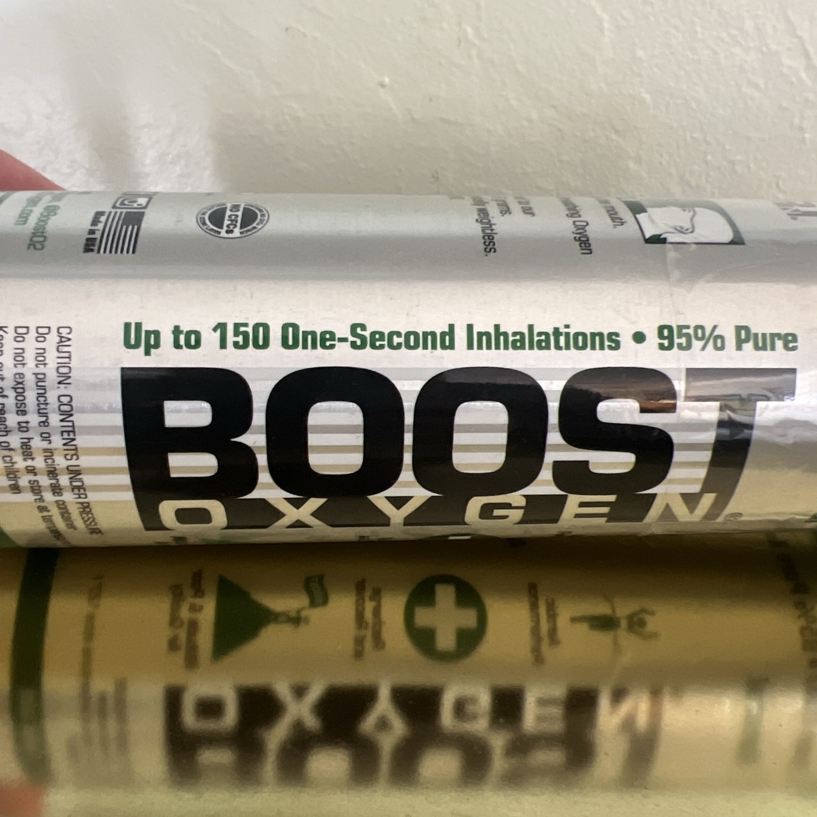 Boost Oxygen 95% Pure Oxygen Natural One Large Canister 6L  150 doses-Large Size