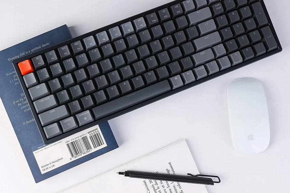 K4 Wireless Bluetooth/USB Wired Gaming Mechanical Keyboard, Compact 100 Keys ... - Image 3 of 4