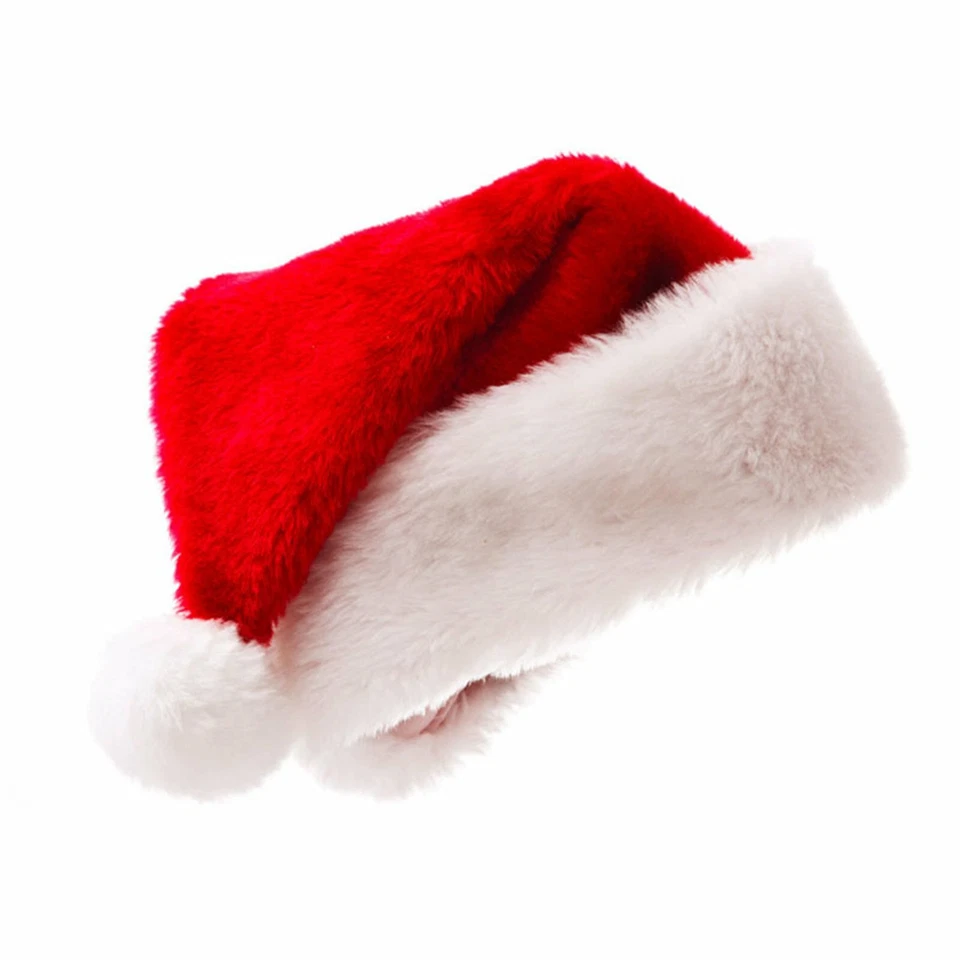 UP 5X Christmas Hat Santa hat Red And White Xmas Cap Claus Party Adult Gift AUS - image 4 of 4