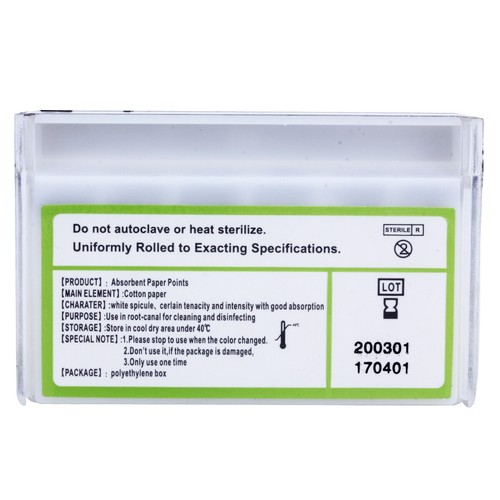 Dental Endo Cotton Fiber Absorbent Paper Points / Gutta Percha Point Fiber Taper - Picture 33 of 250