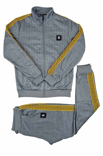 Time Is Money Herren Designer Trainingsanzug Set Full Zip Jacke & Jogginghose - Bild 9 von 22