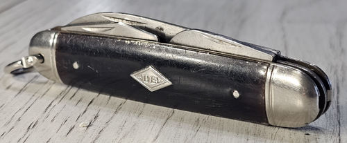 ! Vintage Imperial Diamond Edge 857DE - 4 Blade Pocket Knife Dark Brown ! - Picture 2 of 14