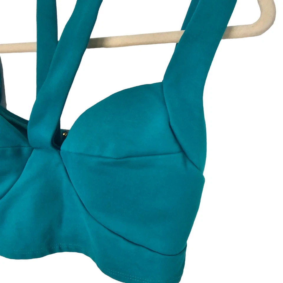 Lo último Sujetador corto Miami Styles para mujer M azul verdoso bralette mediano acolchado  Foto 3 de 4
