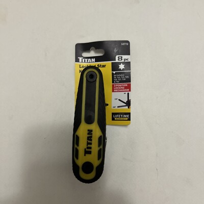 Titan 12772 8pc Folding & Locking Star Key Set, Locks In 3 Positions.