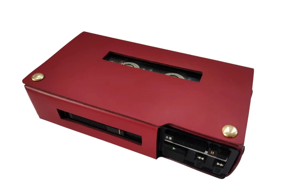 Funda de cuero personalizada para SONY WM-D6C - roja Foto 3 de 4