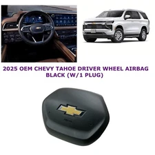 2025 Chevy Tahoe driver wheel airbag (W/1 PLUG) BLACK