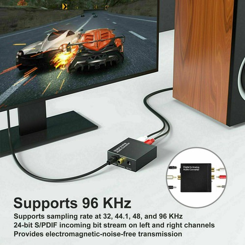 DE Digital Zu Analog Audio Konverter Wandler Optisch Toslink Koaxial Auf RCA 1:2 - Bild 5 von 13