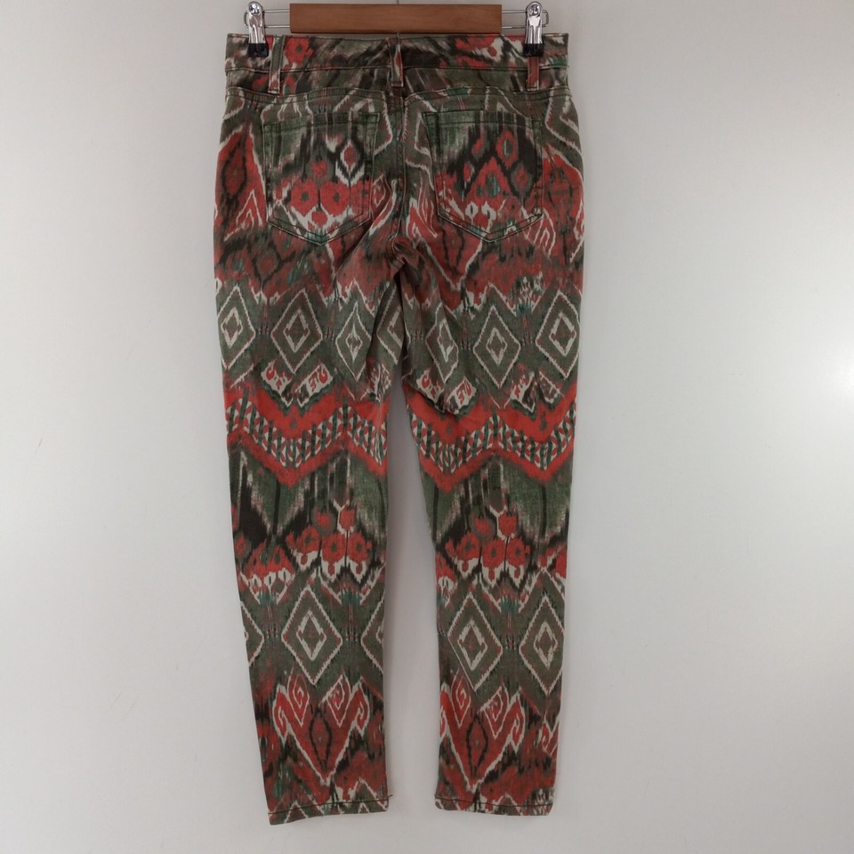 Jones New York Jeans Pants Women's Size 6 Soho Ankle Green Pink