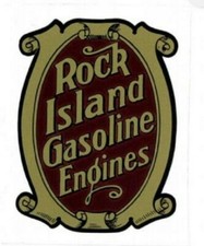 Rock Island Gas Engine Motor Vinyl Decal 