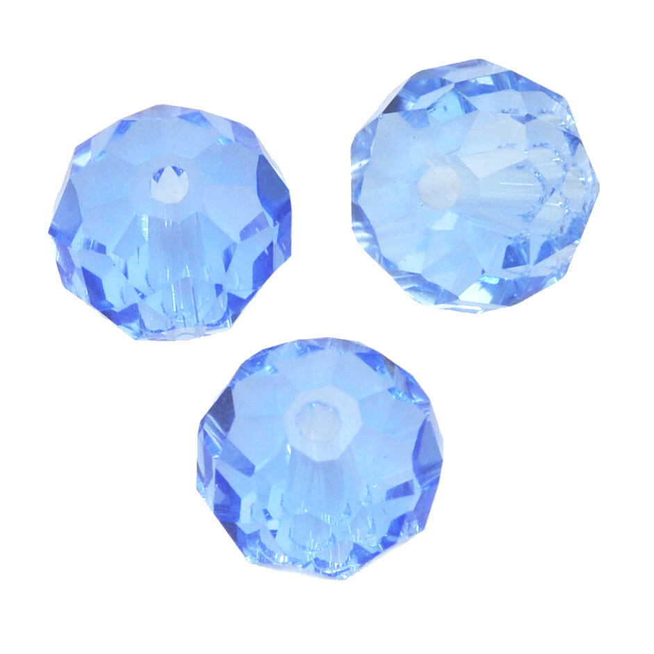 Faceted Rondelle Crystal Cut Glass Beads Spacer 4mm 12mm for Jewellery