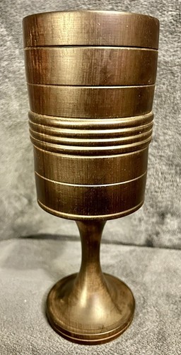 Old Lignum Vitae English Treen Footed Goblet Chalice Loving Cup 9.2” - Picture 10 of 22
