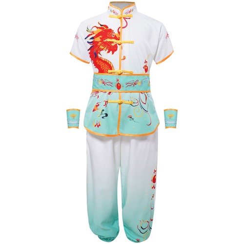 Unisex Kids Outfit Halloween Kung Fu Suit Wing Chun Set Breathable Tops Soft - Picture 71 of 84