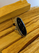 Natural Black Onyx Ring 925 Sterling Silver Handmade Ring Women Engagement Ring