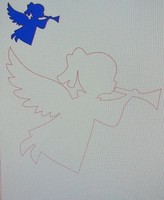 Stencil Angel With Trumpet Holiday Seasonal Art Quilt Stencil Angel With Trumpet Holiday Seasonal Art Quilt