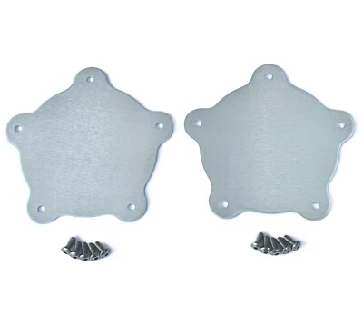 2 Torq Thrust Flat Center Caps, NATURAL Aluminum, American Racing Wheel, 2-1/4