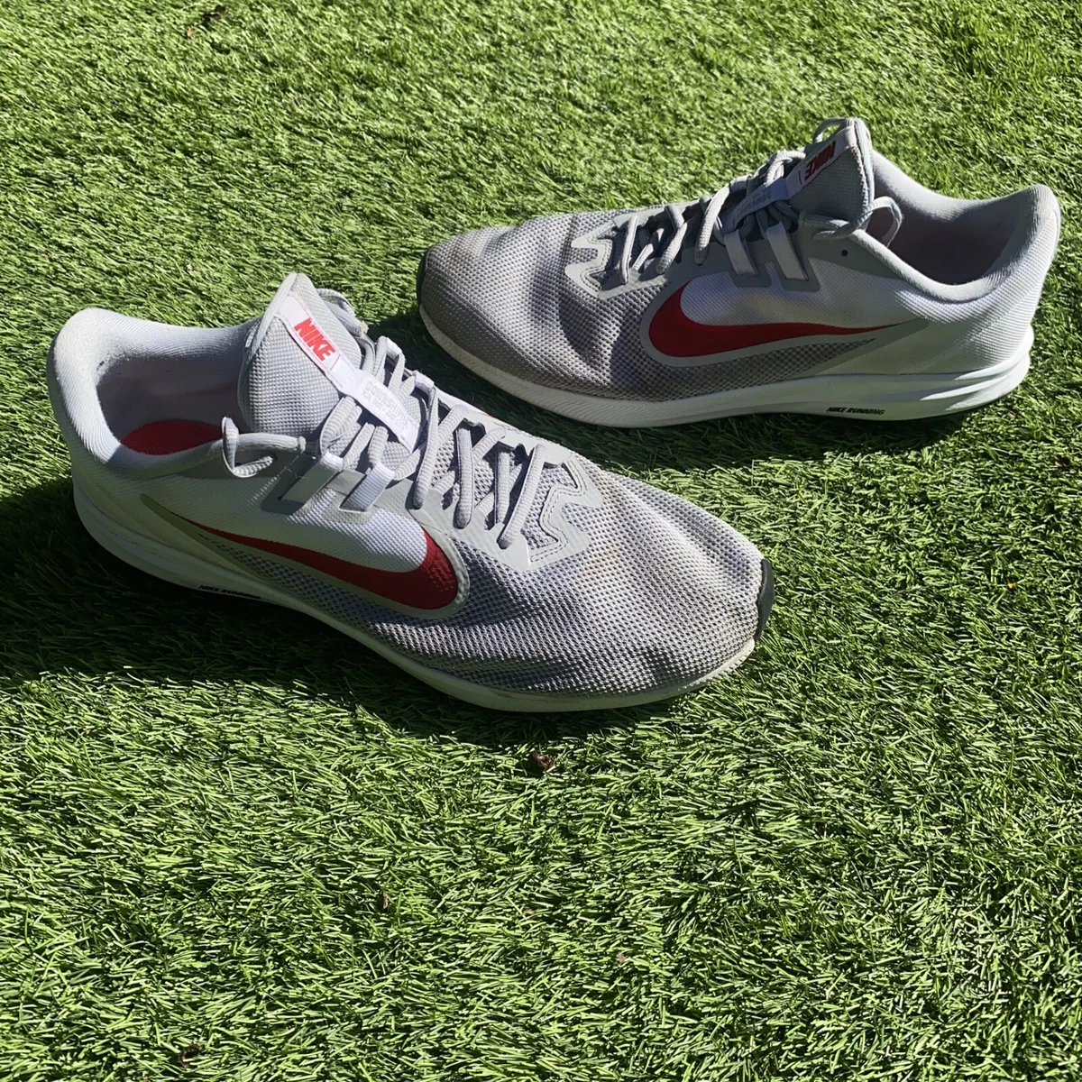Nike Downshifter 9 4E Wide Wolf Grey University Red for Sale  display picture 2