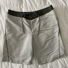 Columbia PFG Men s Swim Board Shorts Unlined Size 38 X 11 Gray Khaki