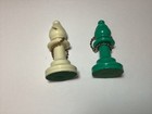 LOT 2 pcs, 1  Green Bishop Chess Keychain and 1 White Bishop Chess Keychain. — photo 2