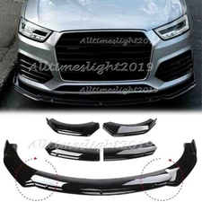 For For Audi Q3 2015-2024 Gloss Black Front Bumper Lip Spoiler Splitter Body Kit