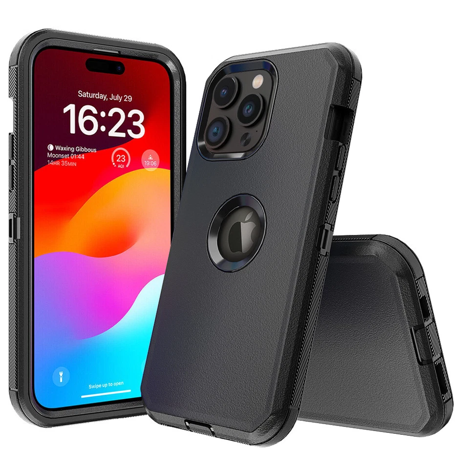 For iPhone 17 16 15 14 Pro Max Plus 13 12 Heavy Duty Shockproof Armor Case Cover - Image 4 of 4