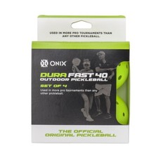 New Onix Dura Fast 40 Outdoor Pickleball Balls 4 Pack - NEON