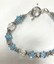 AQUAMARINE COLOR, BEAD RHINESTONE BRACELET made with SWAROVSKI CRYSTAL ...