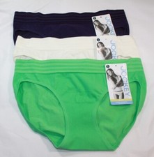 NWT set of 3 JOCKEY modern fit SEAMFREE COTTON BIKINI PURPLE GREEN IVORY 5/S