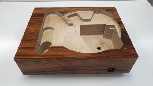 Baltic birch plywood plinth for Lenco L70/L75 veneered in Palisander - Imagen 6 de 7