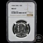 1966 SMS Kennedy Half Dollar Special Mint Set NGC MS67 50C