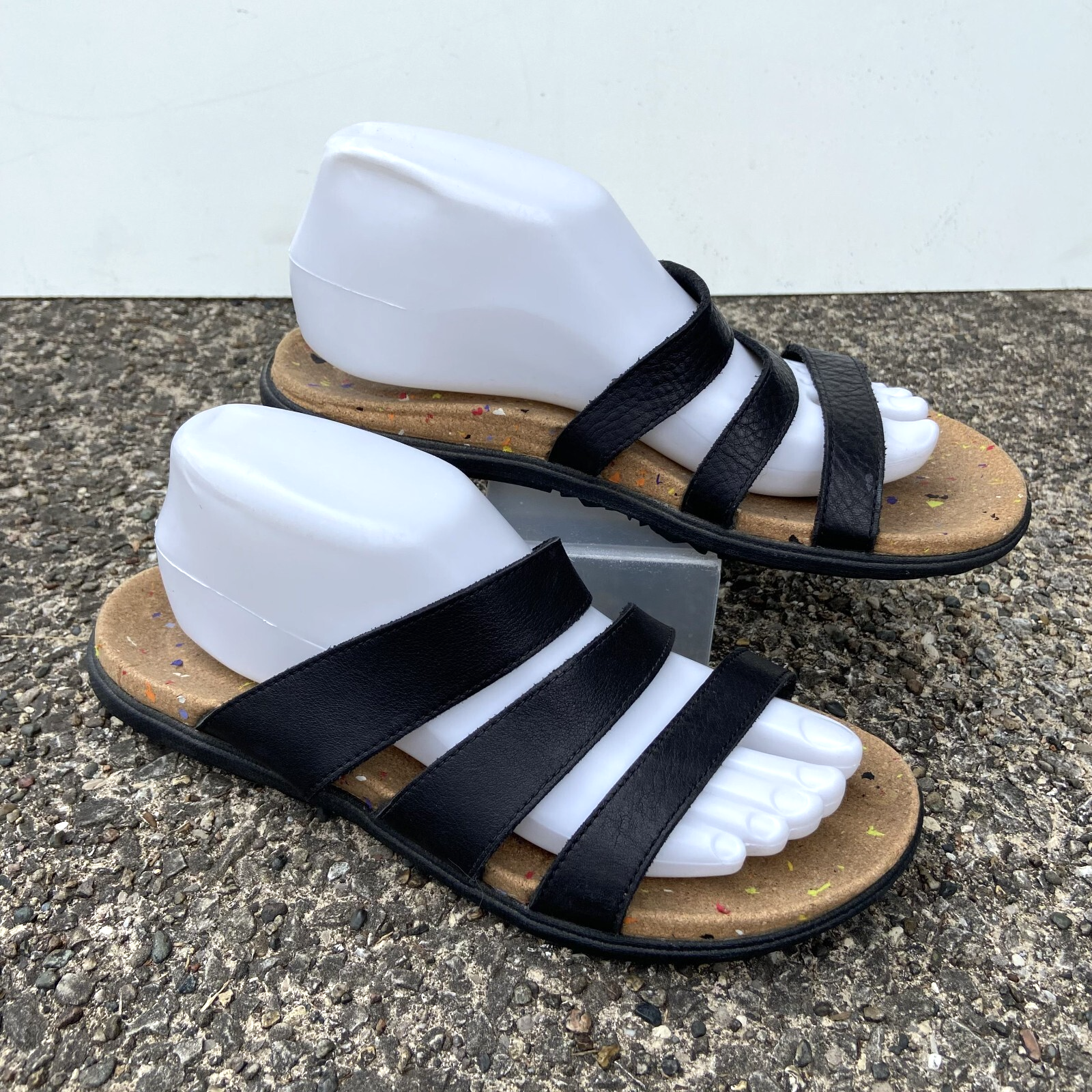 Merrell Napa Valley sandalo donna taglia 9 pelle malbec scuro nero piatto slide