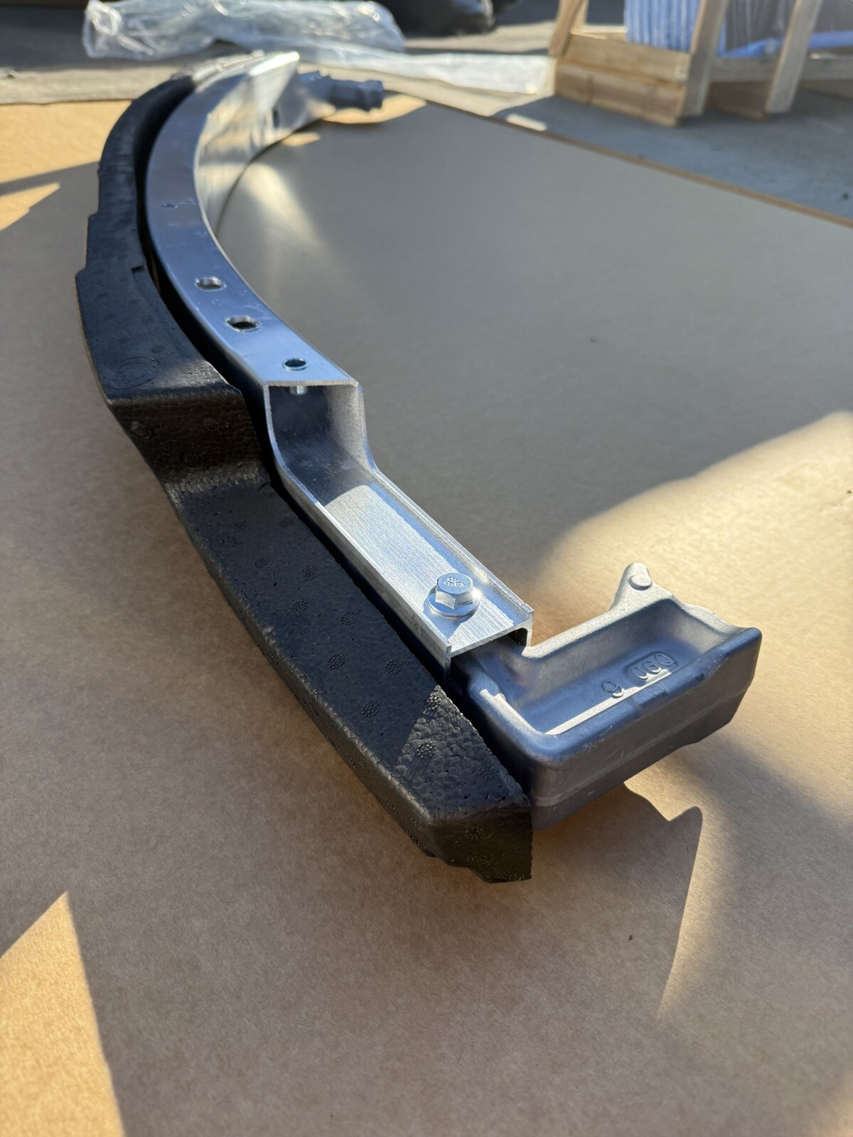 Front Bumper Upper Reinforcement Bar For 2020-23 Tesla Model Y Impact Bar + foam