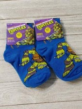 Teenage Mutant Ninja Turtles Boys Size 4-5.5 Safety Toe Socks 2 Pair