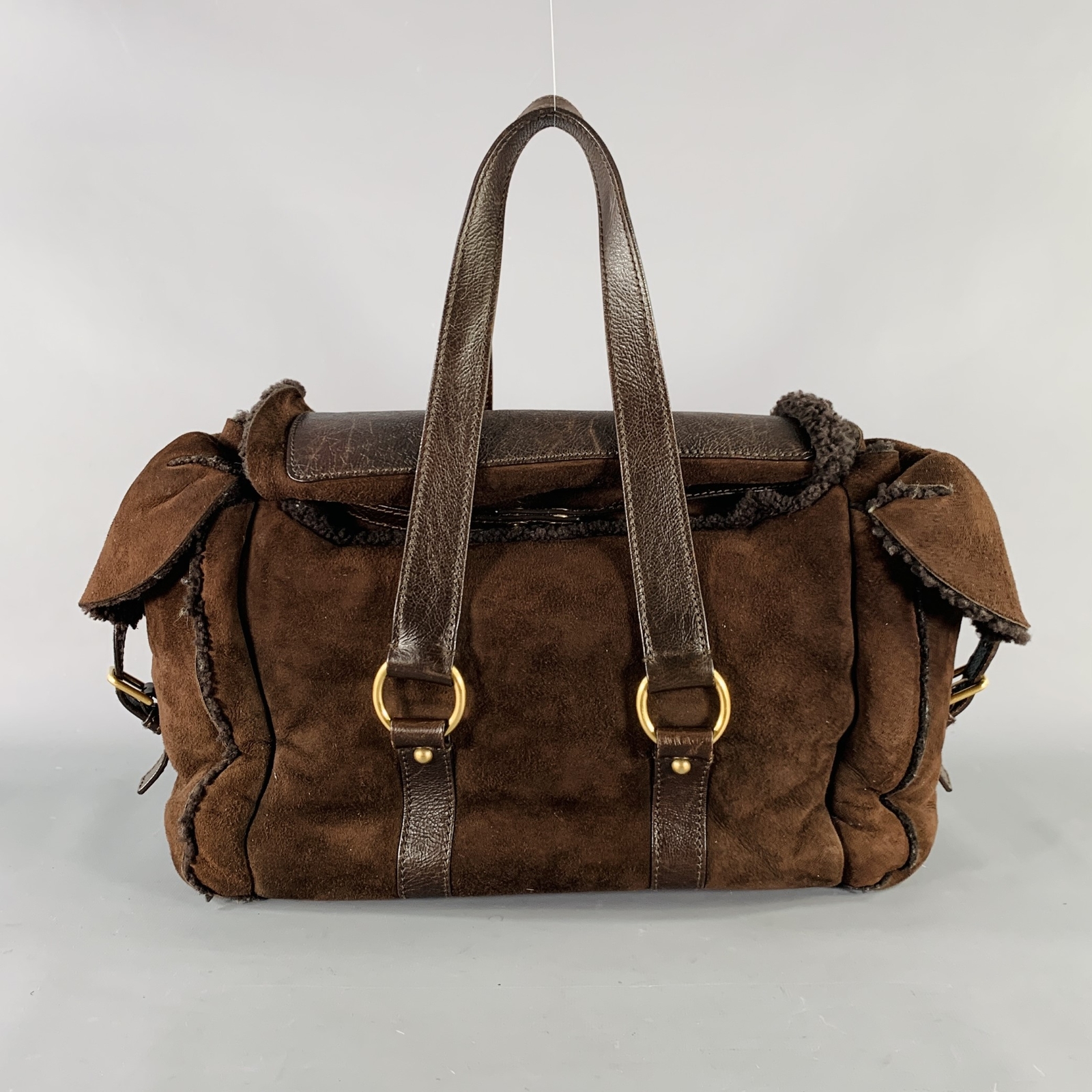 YVES SAINT LAURENT Borsa A Spalla In Pelle Di Montone Marrone