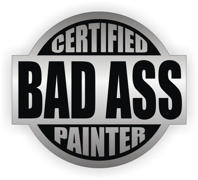 20 pack Certified Bad Ass Painter Hard Hat Stickers Decals Funny Safety Laborer
