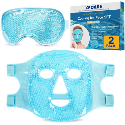 XPCARE Colding Ice Face Mask and Cooling Eye Mask for Puffy Eyes & Migraine Reli