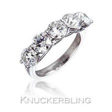 Diamond 5-Stone Ring 3.00ct F VS Genuine Round Brilliant Cut in 18ct White Gold