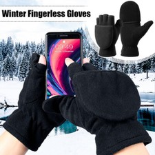 Winter Fingerless Gloves Convertible Flip Top Warmer Mittens Unisex Mittens