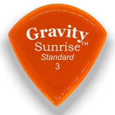 Gravity Picks Sunrise Standard Polished Pick, 3mm, Orange