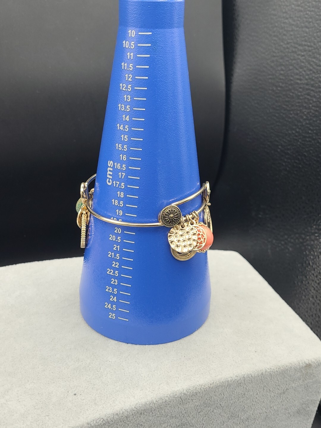 Graziano Gold Tone Bangle Charm Stackable  Bracel… - image 11