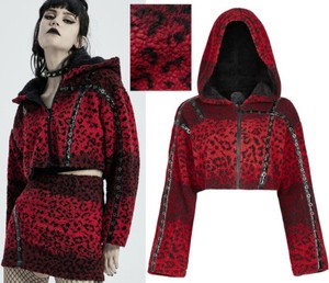 red leopard coat
