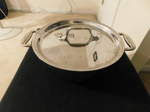 ALL CLAD Stainless Steel Tapered Mixing Bowl ?? w / lid - 8 1/2" top - 5" bottom