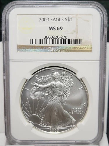  2009 AMERICAN Silver Eagle NGC MS 69
