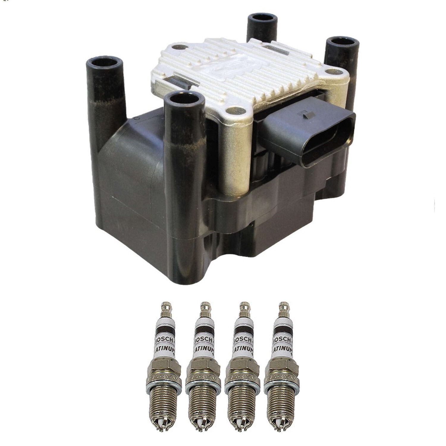 Bosch Ignition Coil 4 Platinum4 Spark Plug Kit For Integra E36 Accord Camry L4