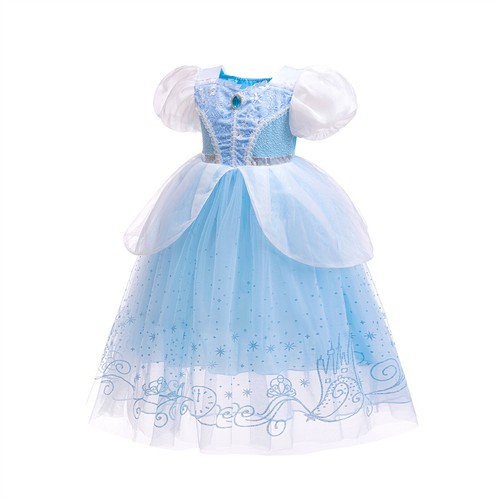 Girls Princess Cinderella Rapunzel Belle Fancy Dress Up Party Birthday Costume - Picture 104 of 161