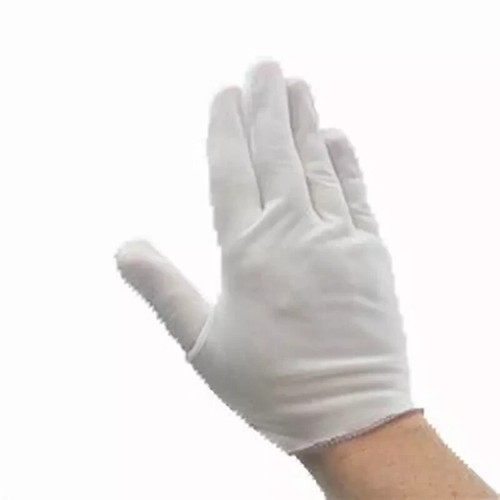 Tricot 100 % polyester Sz MED Inspection Gloves, 48 Pairs - Picture 2 of 2