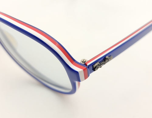 Vintage B&L Ray Ban Bausch & Lomb Red/White/Blue 58mm Vagabond Gray Changeables - Picture 9 of 14