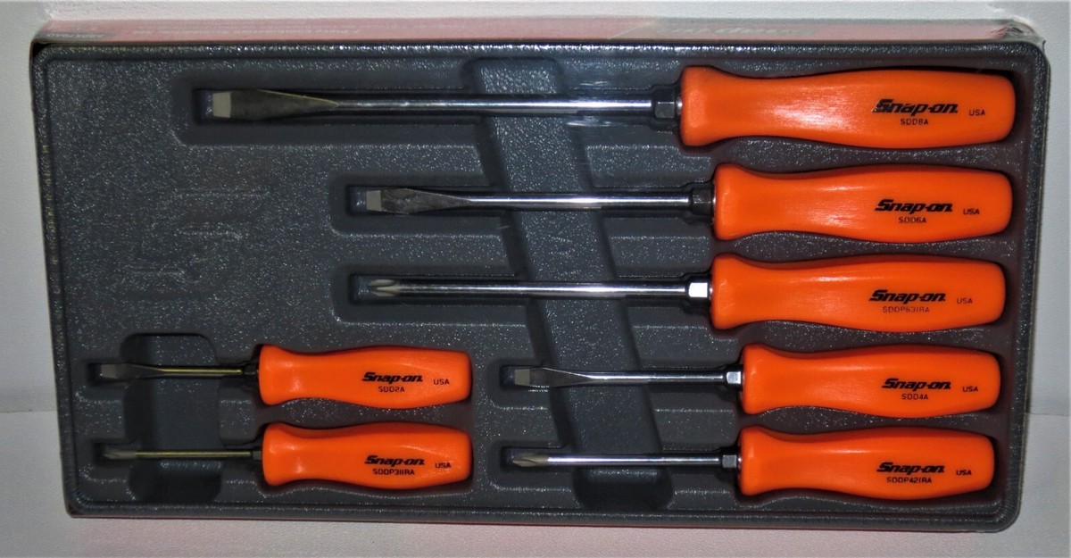 Snap on Orange Racing Hard Handle Combination Screwdriver 7 Snap on Orange Racing Hard Handle Combination Screwdriver 7
